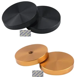 4Pcs Gold Black Circular Aluminum Glass Table Top Adapters Disc Coffee Tea Table