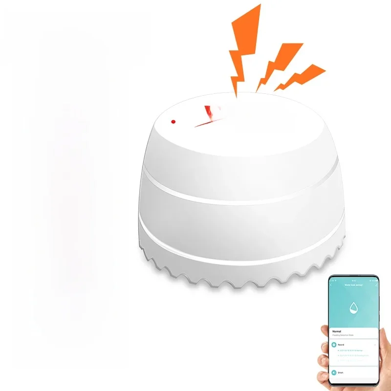 Tuya-Détecteur de fuite d'eau WiFi, capteur d'inondation, Smart Life, surveillance à distance, sécurité de débordement d'eau, Alexa, Google
