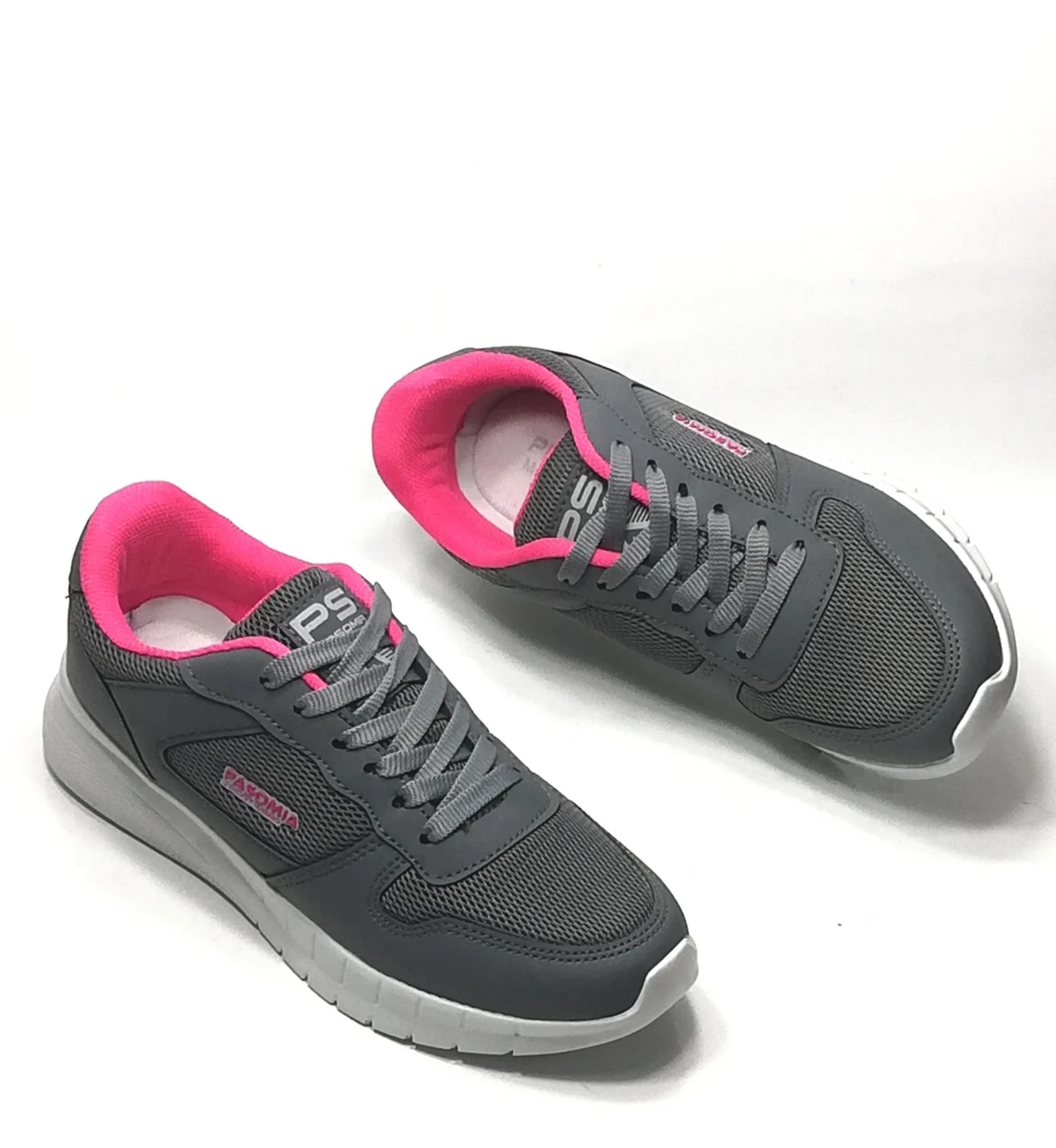 WOMEN'S GRAY PINK BREATHABLE LIGHTWEIGHT COMFORT EVERYDAY SNEAKERS, SOFT INNER LINER RUNNING WALKING AND SCHOOL SHOES