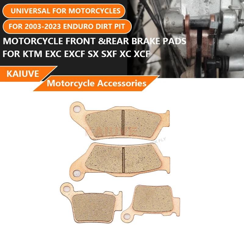 

Motorcycle Front & Rear Brake Pads For KTM EXC EXCF SX SXF XC XCF XCWF Tpi 85 125 250 300 350 450 2003-2023 Enduro Dirt Pit Bike