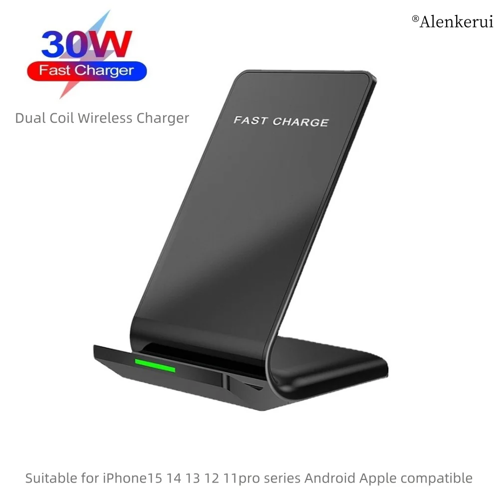 

30W 15W 10W Wireless Charger Stand Fast Charging Dock Station Phone Holder for iPhone15 14 13 12 11pro Samsung Huawei Xiaomi