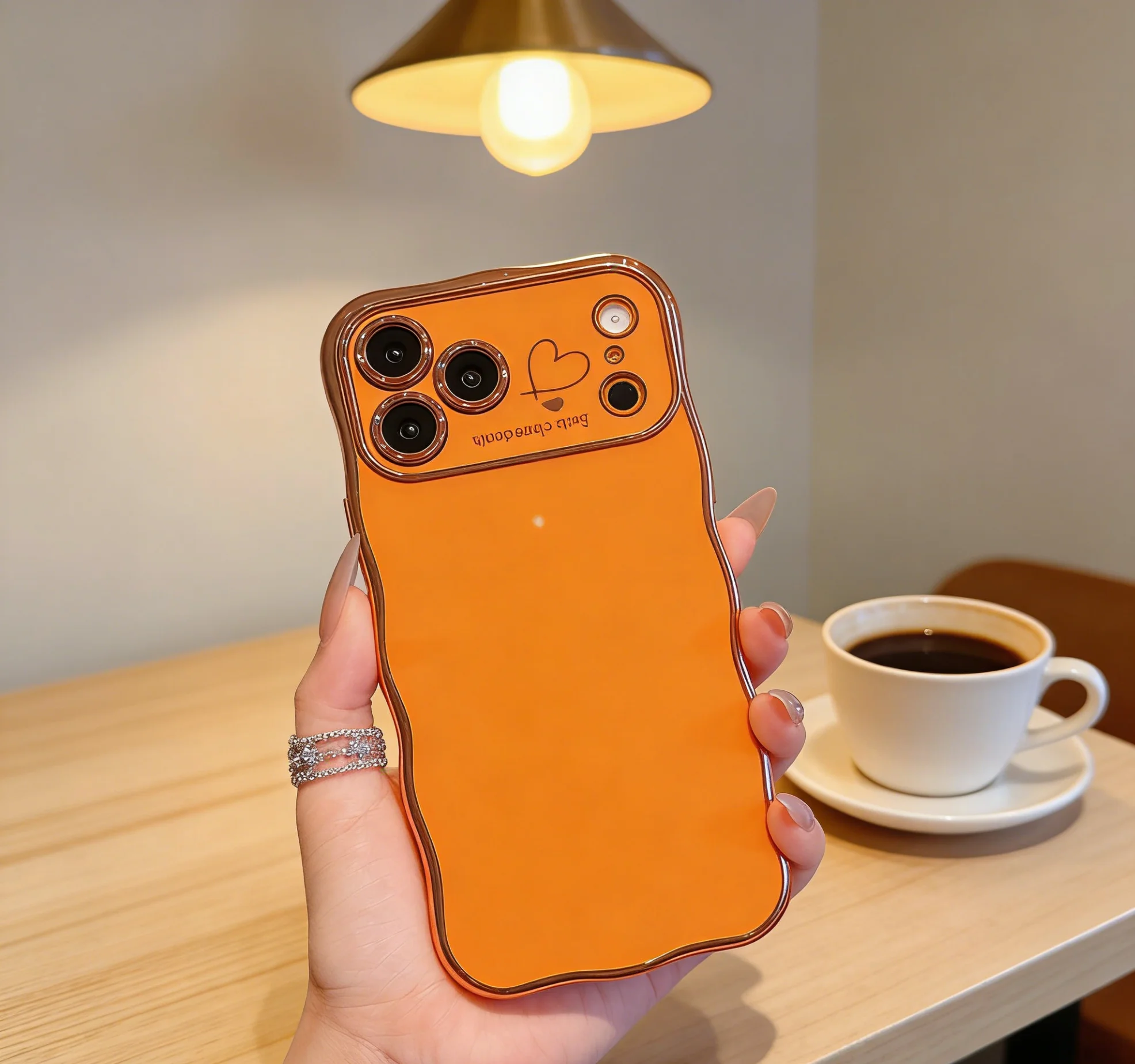 

Luxury Premium Plated Frame Wavy Mobile Phone Case For IPhone 17 Pro Max 16 Pro 15 Plus 14 13 12 Protection Stylish Texture Case