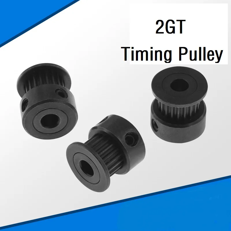 

3D Printer Parts Black GT2 Timing Pulley 16/20 Teeth Bore 5/8mm Alumium fit for GT2 Timing belt Width 6mm RepRap 3D Printer