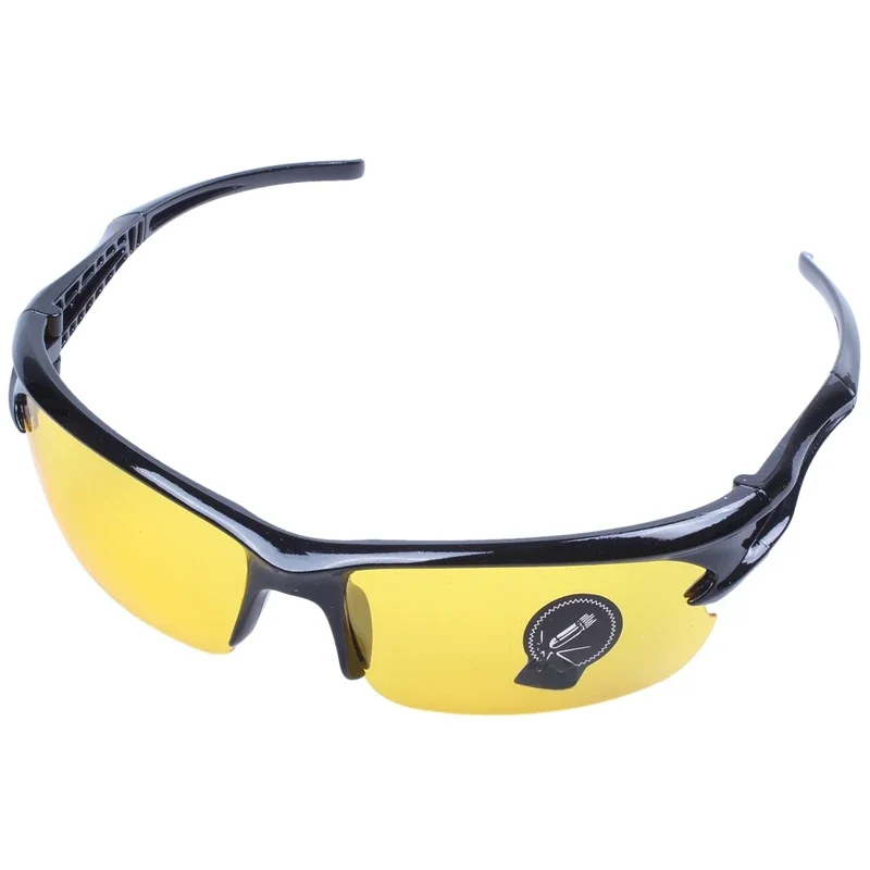 AliExpress Cycling Sunglasses black frame yellow Night Vision sheet outdoor equipment