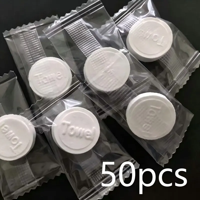 50 Piece Portable Compression Towel Disposable Facial Cleaning Soft Compression Wipe