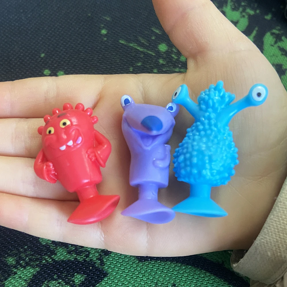 Original Mini TPR Soft Stikeez Ventouse Figure Figurine Fruit Vegetable Food Animal Fish Lidl Happy Home Toy Gift
