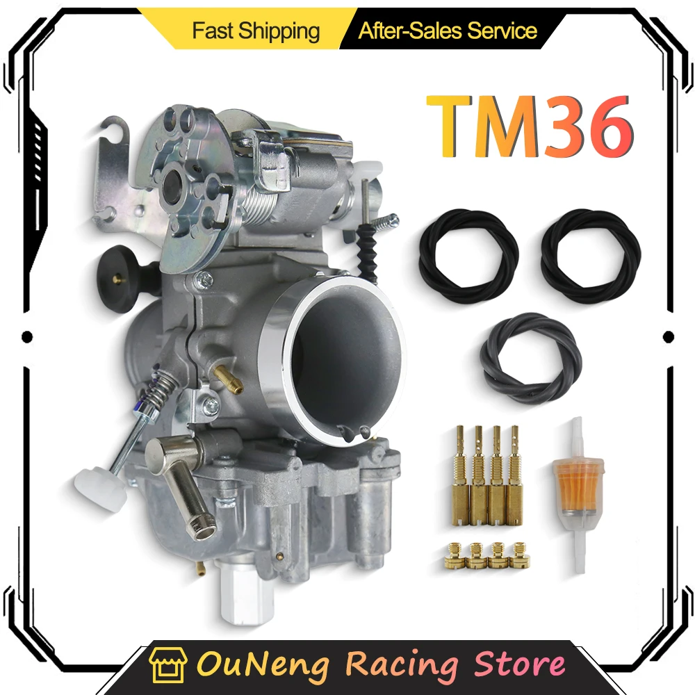 Carburador de motocicleta genuino de TM36-68 para Mikuni TM, carburador deslizante plano de 36mm para Yamaha SR XT TT 400 SR500 TT500 XT500