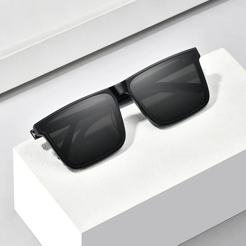 

Male Polarized Square Oversized Sunglasses Men Driving Trendy High-end Big Face Square Black Sunglasses Anti-ultraviolet Light