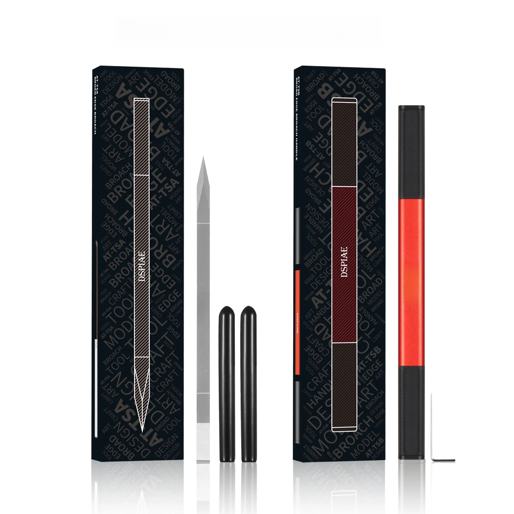 DSPIAE AT-TSA/B broche à large bord avec poignée en alliage d'aluminium pour la fabrication de modèles Gundam Hobby outil de bricolage