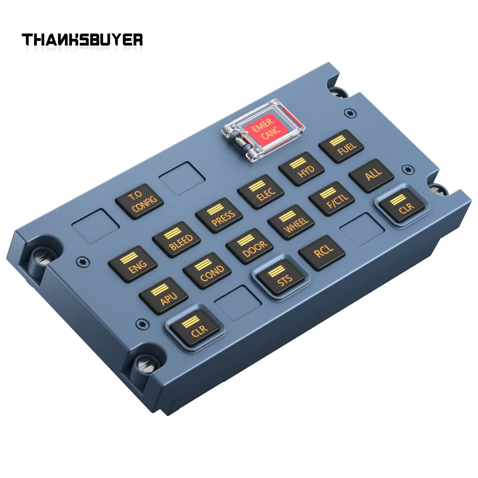 

WINWING ECAM Flight Simulation Panel with EMER CANC Push Button Support for X-Plane MSFS Flight Game Simulators