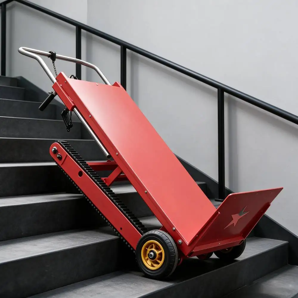 Conquérir chaque pas ! Le grimpeur d'escaliers électrique sur chenilles 400 kg amélioré 2026 – L'outil ultime pour économiser la main-d'œuvre des déménageurs.
