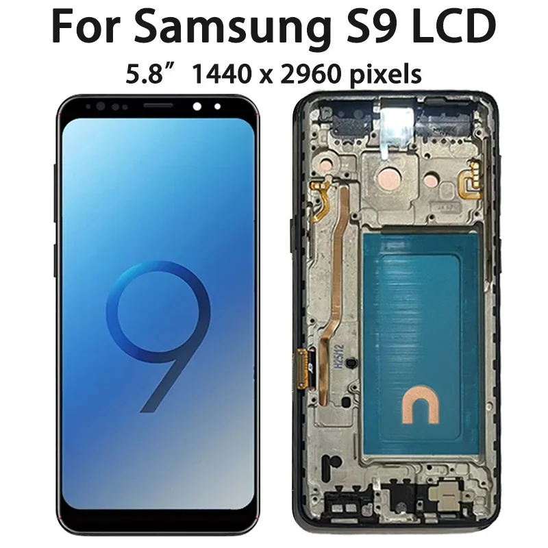 100% neu getestet für samsung s8 g950 g950f SM-G950FD lcd display touchscreen mit rahmen für samsung s9 g960 SM-G960F display
