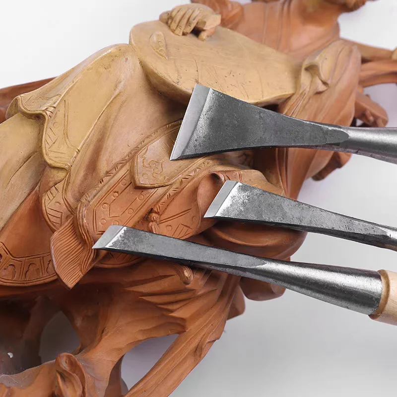 

Wood Carving Knife Tools Hand-Carved Hollow Carving Chisel Sharpened With Handle Blanking Right Oblique Knife