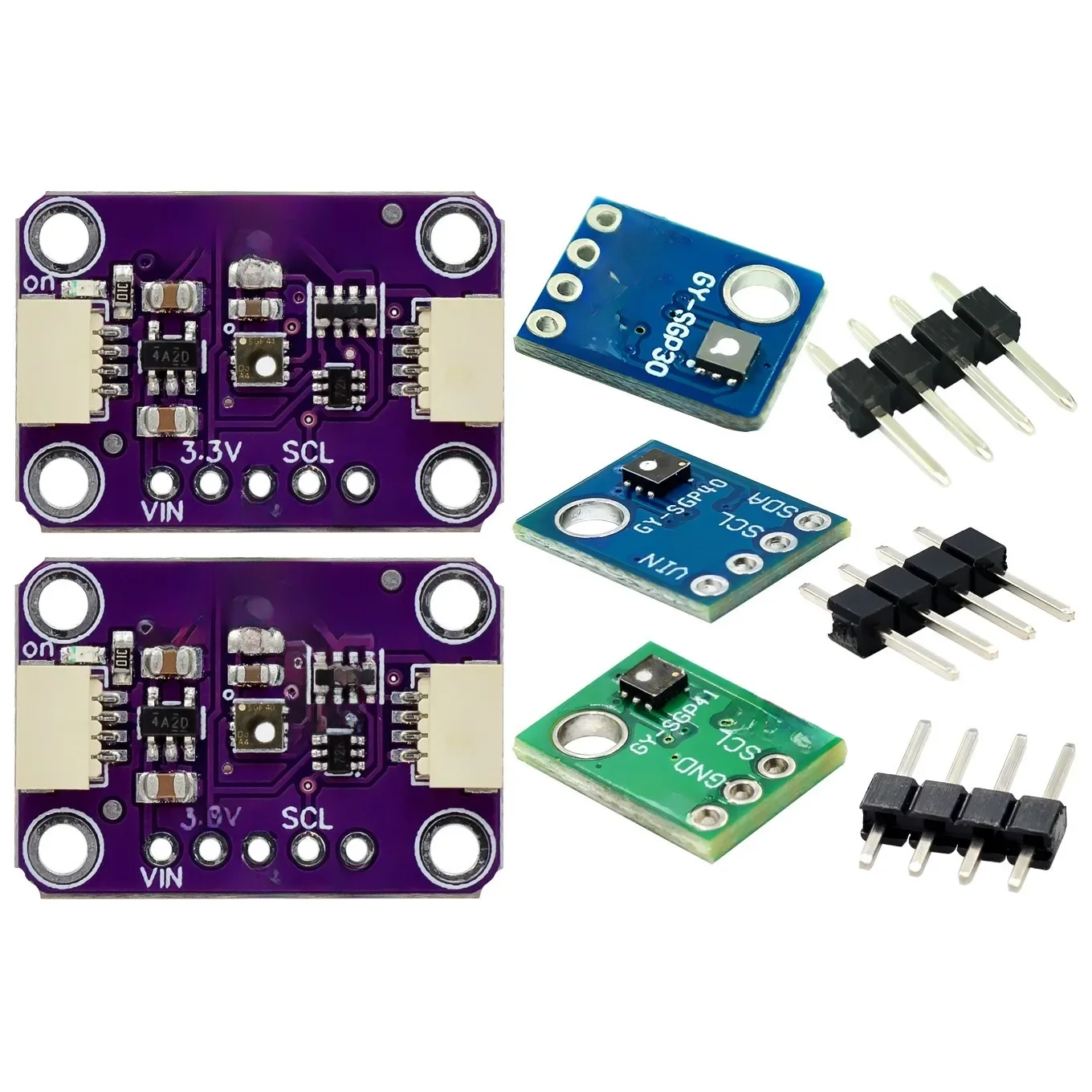 SGP41 SGP40 SGP30 Luchtkwaliteit Sensor Digitale TVOC Detectie Chip Compatibel voor Arduino Demo Board - afbeelding 2