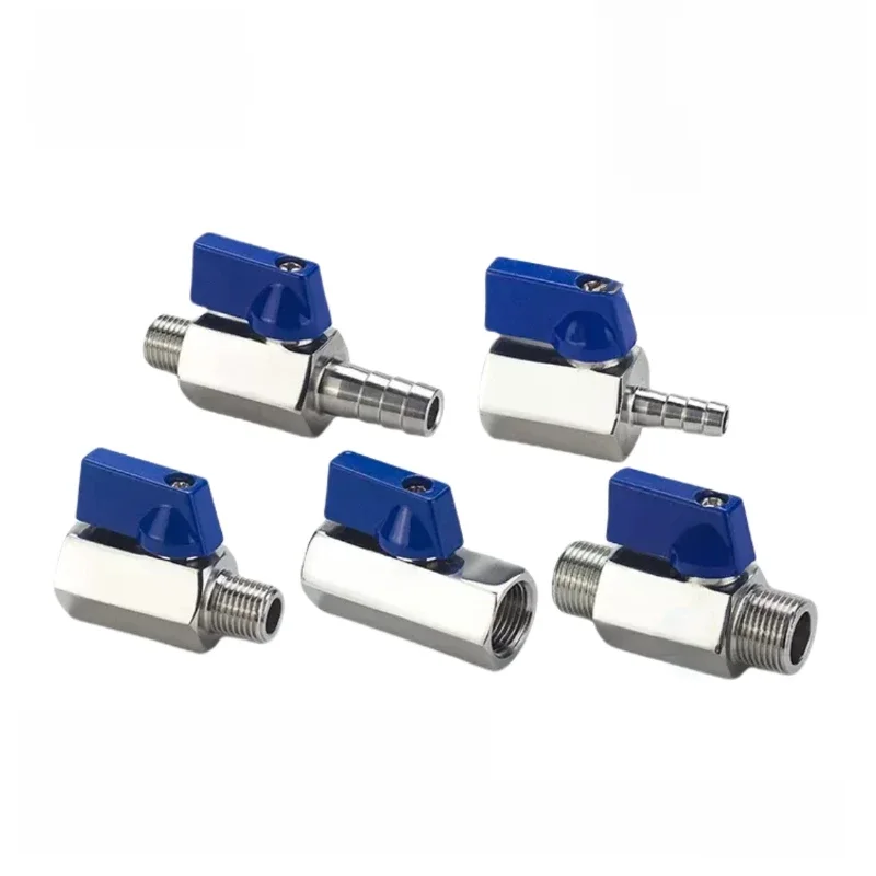 1/8" 1/4" 3/8" 1/2" 3/4" Gwintowany mini zawór kulowy SS304 BSP Męski do żeńskiego sprężarki powietrza Woda Gaz Olej Zawór odcinający 8 10 12 mm — zdjęcie 2