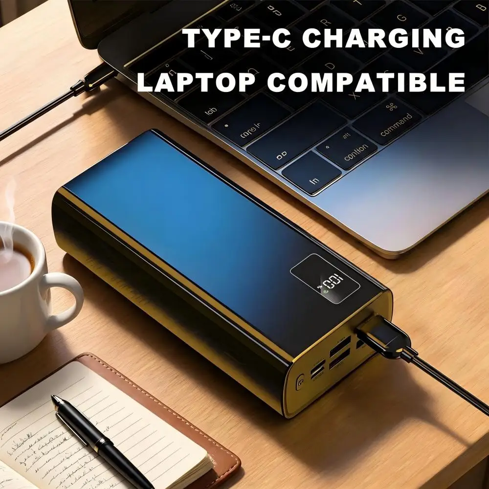 Power Bank da 50000 mAh ricarica rapida con display a LED 4 porte di uscita USB caricabatterie portatile Powerbank per laptop Huawei iPhone Xiaomi