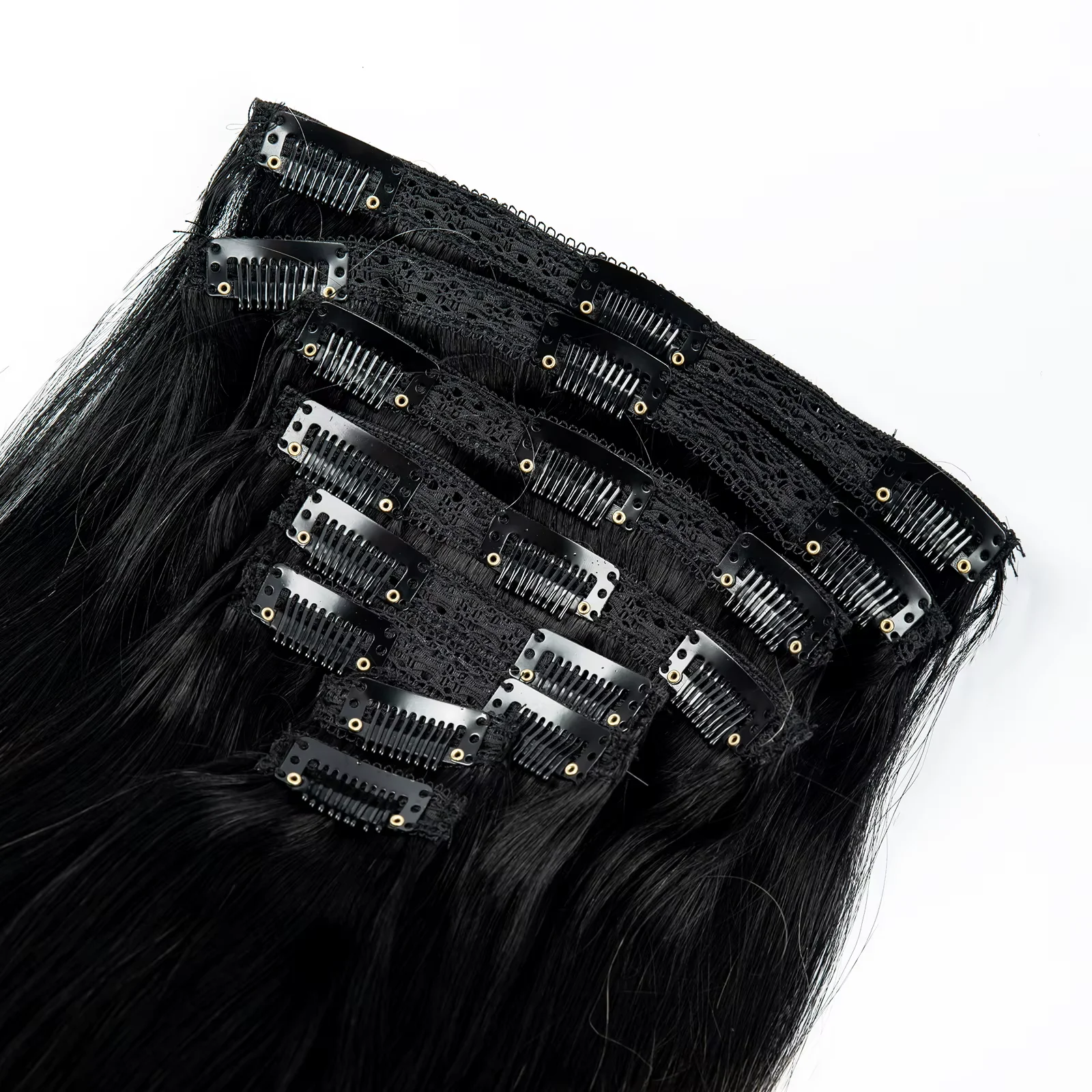 

Straight Clip In Human Hair Extensions Brown Unprocessed Hair Extensions Full Head Brazilian Hair Seamless Clip Ins Extension