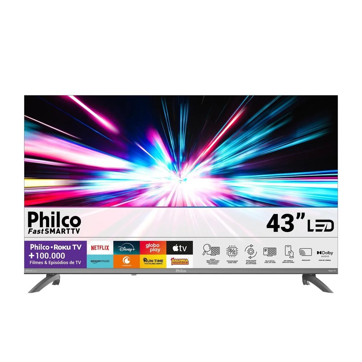 SMART TV PHILCO 43" FULL HD ROKU TV P43CRA