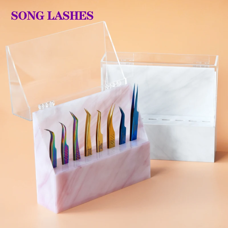 

8 slots medium eyelash storage box false eyelash eyelash expansion tool eyelash expansion tweezers box dustproof and dry