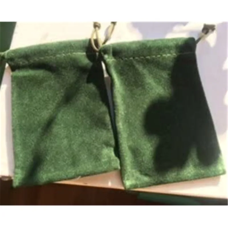 

SheepSew 2 Empty Green 2x3 inch Bags ~ Ravenz roost Bags Pack, Storage Bag Drawstring Bags Super Soft Luxury Jewelry Bags