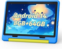 KT1016 Android 14 Tablet for Kids 10 Inch Octa-Core 8 GB RAM 64 GB Storage 1 TB Expandable Parental Control Pre-Installed KIDOZ