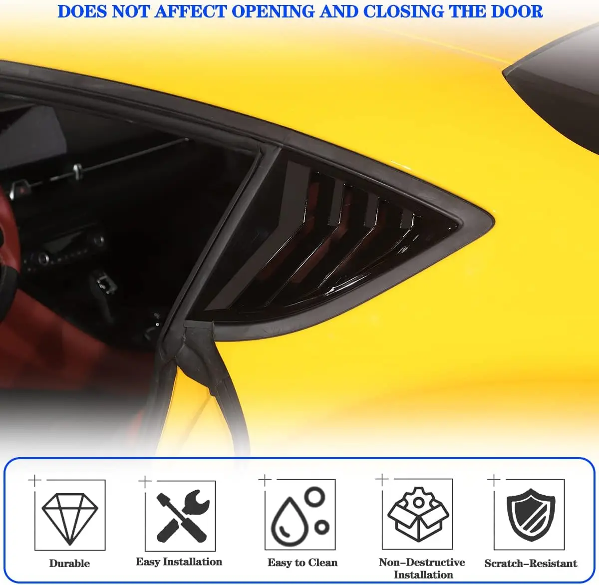 

For Toyota Supra A90 A91 2019-2025 Pair Car Rear Louver Window Side Shutter Cover Trim Sticker Vent Scoop ABS Carbon Accessories