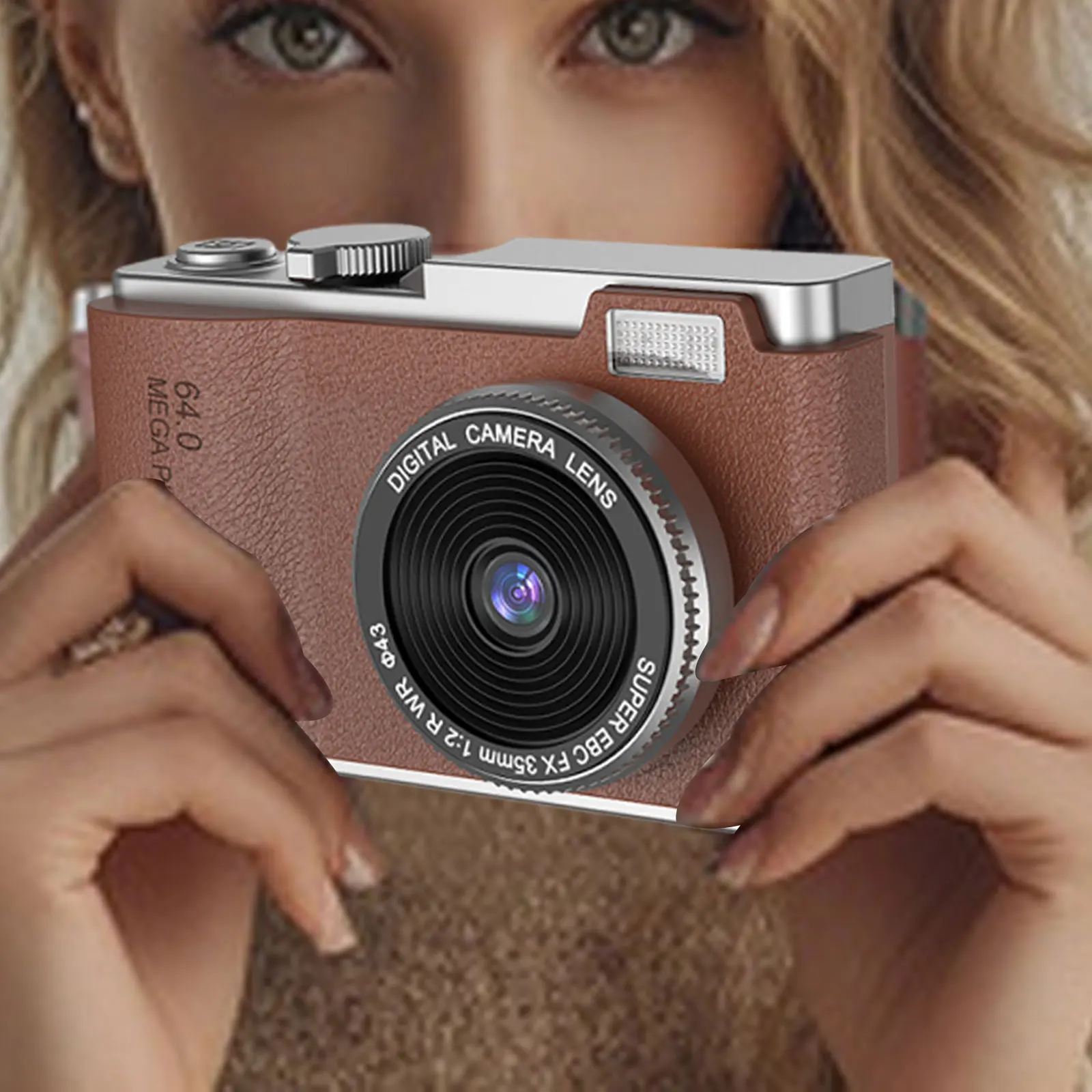 كاميرا رقمية 4K شاشة 2.4 بوصة 180 °   شاشة الوجه 8X التكبير الرقمي مدونات الفيديو للطلاب البالغين المبتدئين التصوير الفوتوغرافي 48MP 720P 1080P