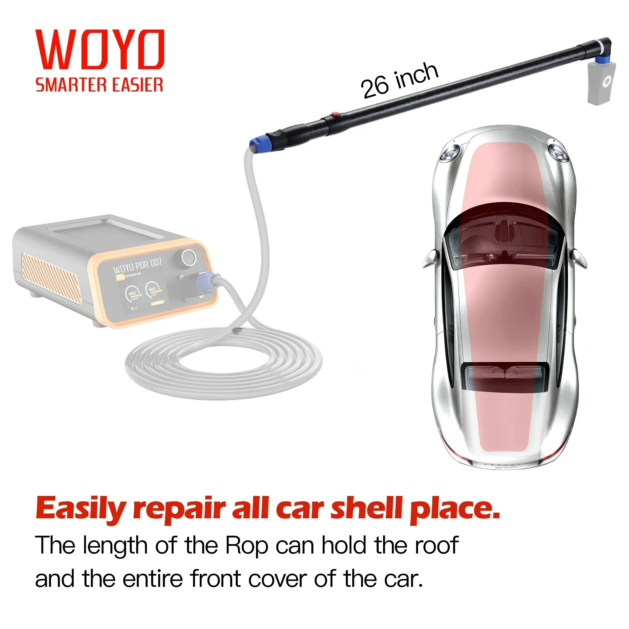 WOYO Extension Rop 28 inch Car Dent Repair Tool Accessories for WOYO PDR007 HOTBOX Induction Heater PDR 007