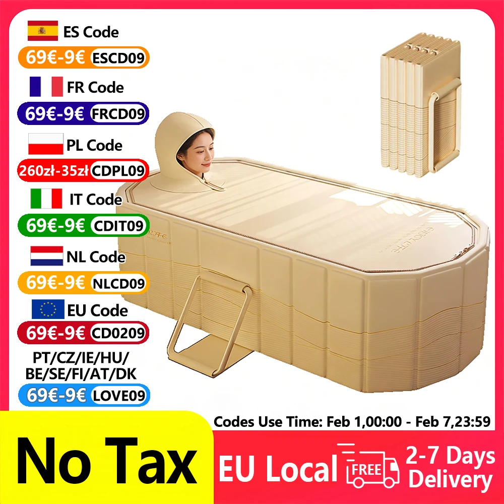 Bañera plegable de 1,5 M, bañera grande portátil para adultos, baño para mascotas, sudor, vaporizador, Spa para pies, Camping al aire libre, gimnasio en casa, relajación