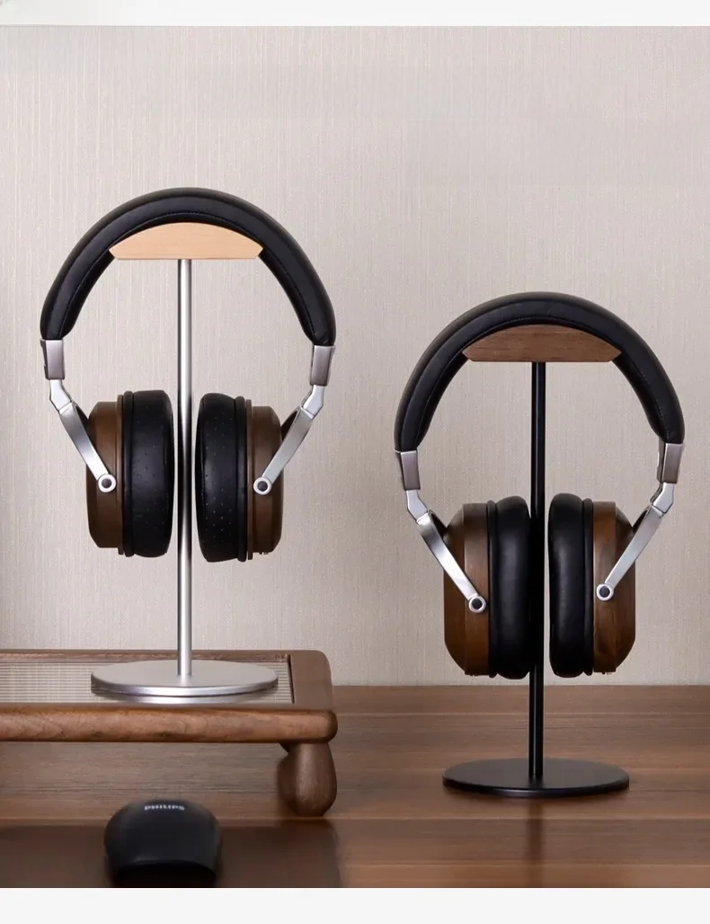 Walnut Wood Headphone Holder Minimalist Earphone Storage Rack Solid Wood Headphone Hanger Earphone Holder