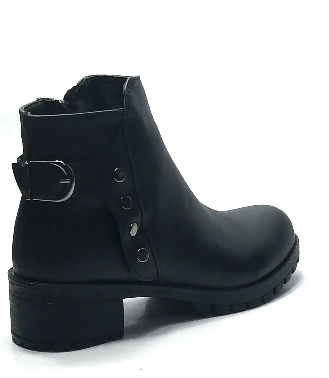 BLACK WOMEN'S SHORT AND THICK HEELED WINTER BOOTS RUBBER SOLE WATER RESISTANT MODERN NEW SEASON OFFICE AND DAILY USE BOOTS image 4