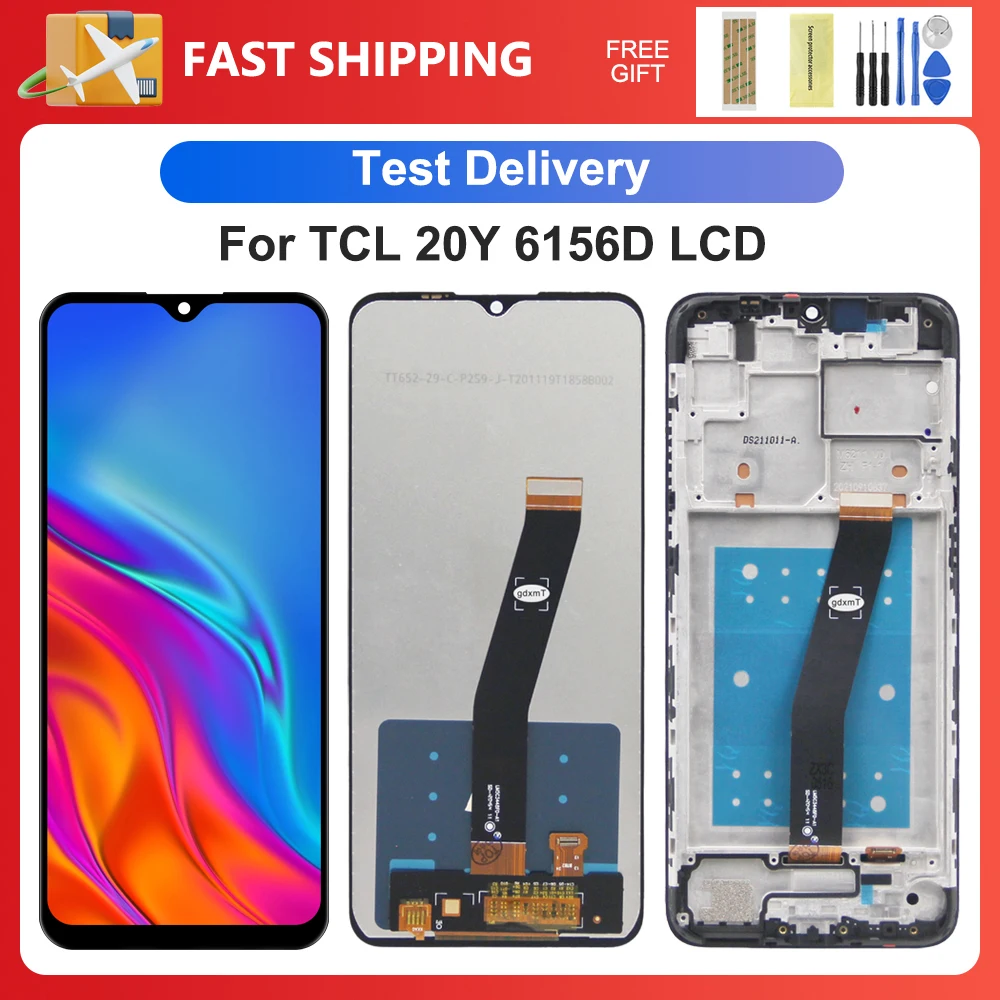 

For TCL 20Y 6.52''For TCL20Y 6156D LCD Display Touch Screen Digitizer Assembly Replacement