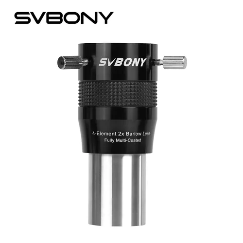 SVBONY SV216 Lente Barlow de 4 elementos 2X de 1,25"" para aplicaciones visuales de imágenes
