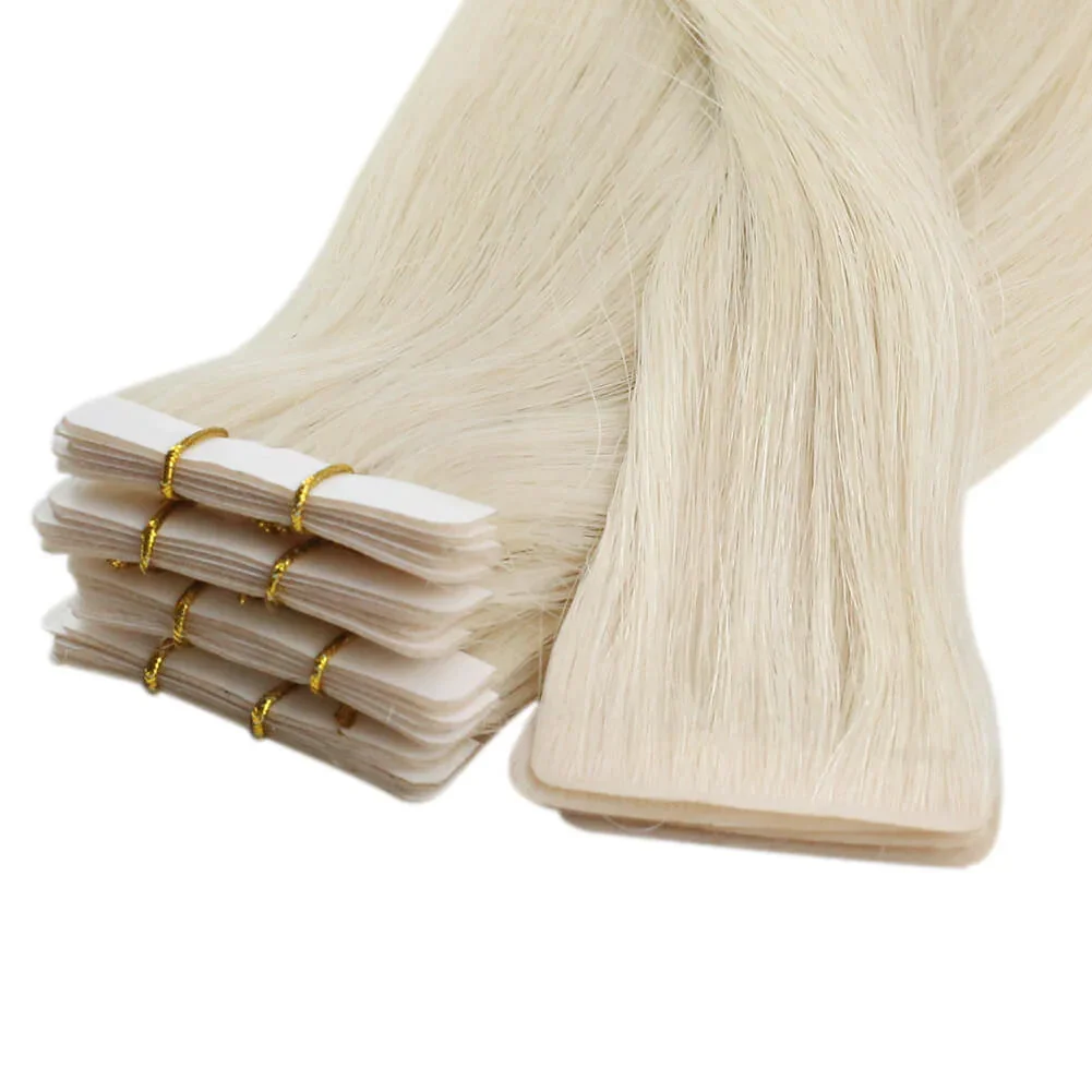 LaaVoo Fita de injeção invisível em extensões de cabelo Cabelo humano natural real 5pcs 10G e 12,5G Extensões de cabelo injetadas virgem