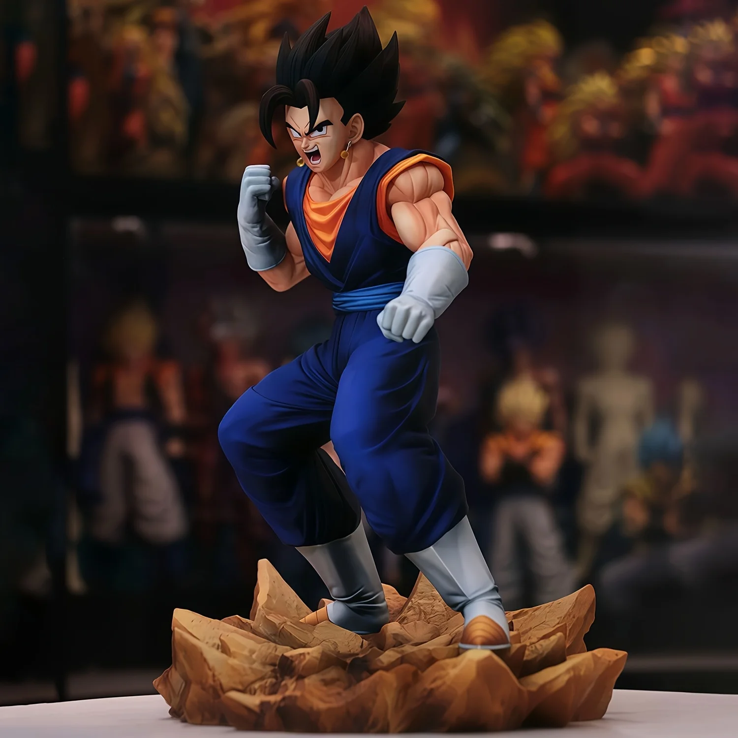27 cm/10.63in Anime Perifere Dragon Ball Z Figuur Vegetto Figuur Actie PVC Goku Super Saiyan Standbeeld Collectible model Geschenken