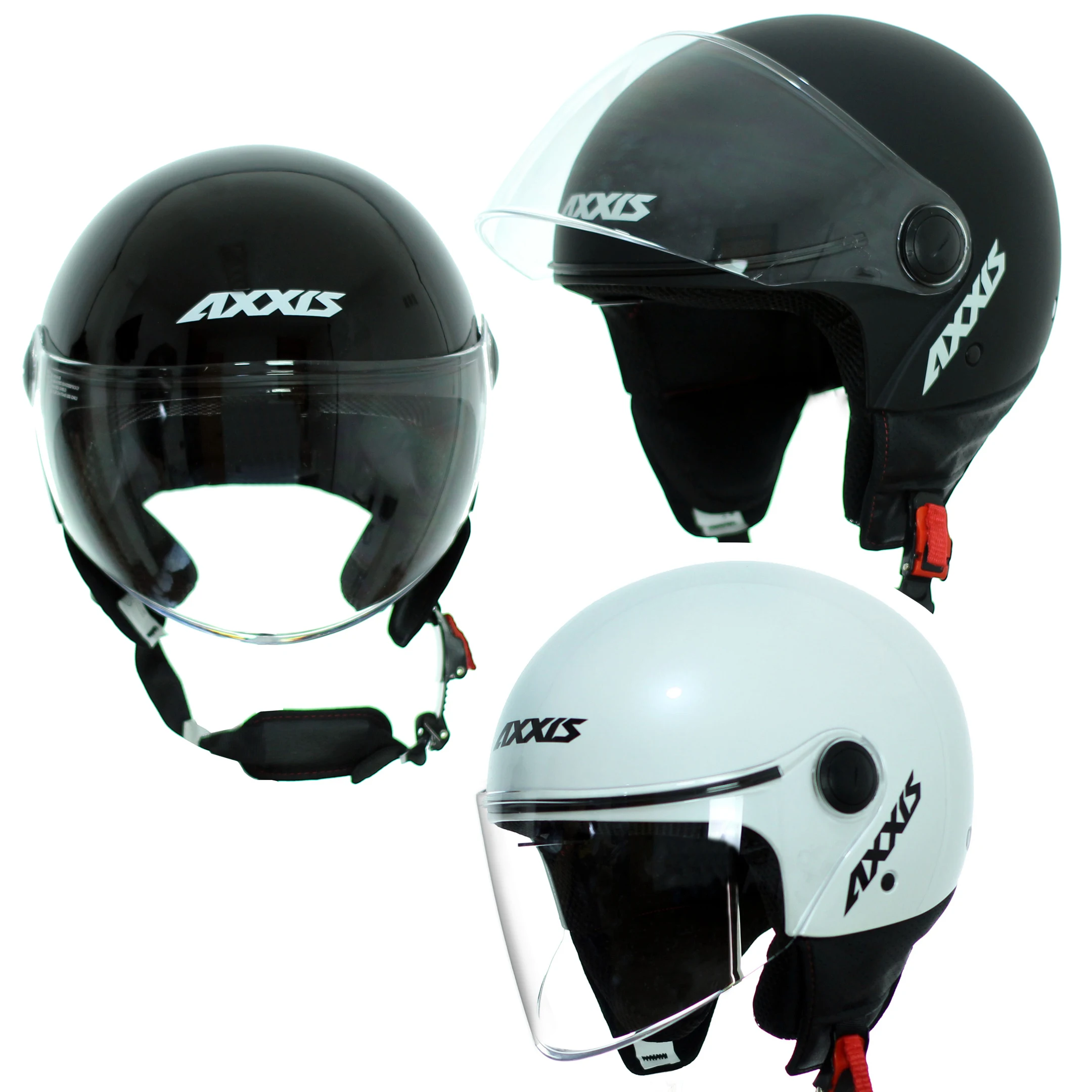 Axxis Square Helmet Motorcycle Jet Open Motorist Screen MTV15 Anti-scratch Anti-Allergic Injected Thermoplastic