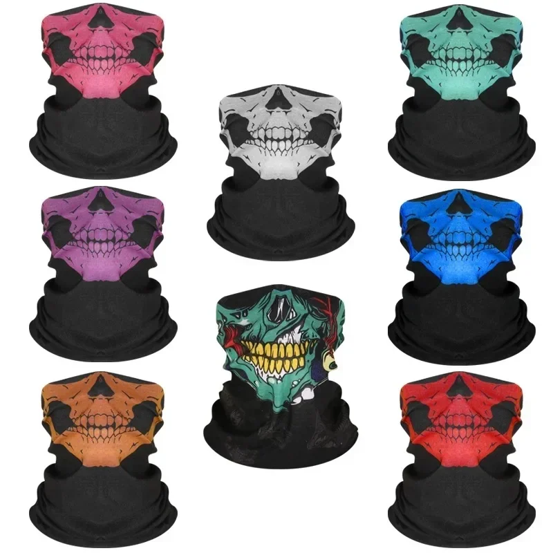 AliExpress NONE Cycling Face Mask Riding Scarf Breathable Skull Print Neck Gaiter Women Bandana Headwear Headband Snood Hiking Mask Balaclava