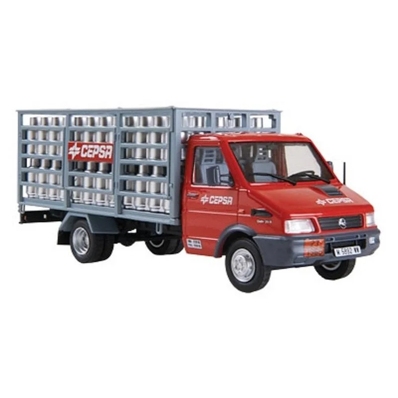 Salvat 1994 butane cylinder delivery truck, 1:43 scale, miniature Diecast, collection of delivery and service vehicles without fascicle or token, Blister packaging and original identification Base