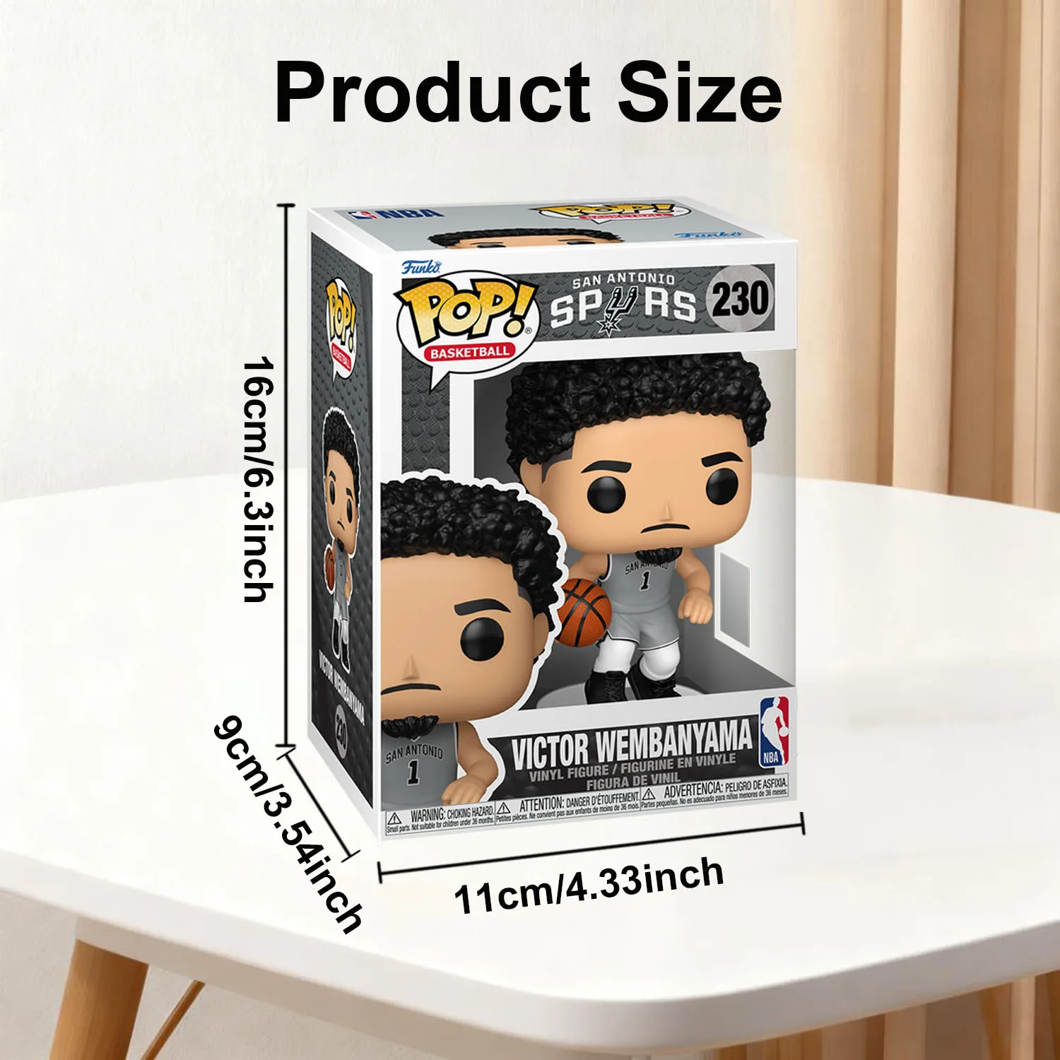 Funko Pop NBA Series Figure: Victor Wembanyama, San Antonio Spurs (Limited Edition), Collectible Vinyl Figurine, 1PC. - view 2