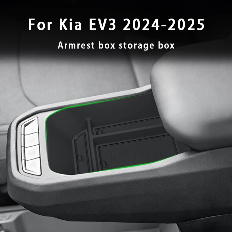 

Car Center Console Armrest Box Storage Box ABS Central Armrest Organizer Storage Box Interior Accessories For Kia EV3 2024-2025