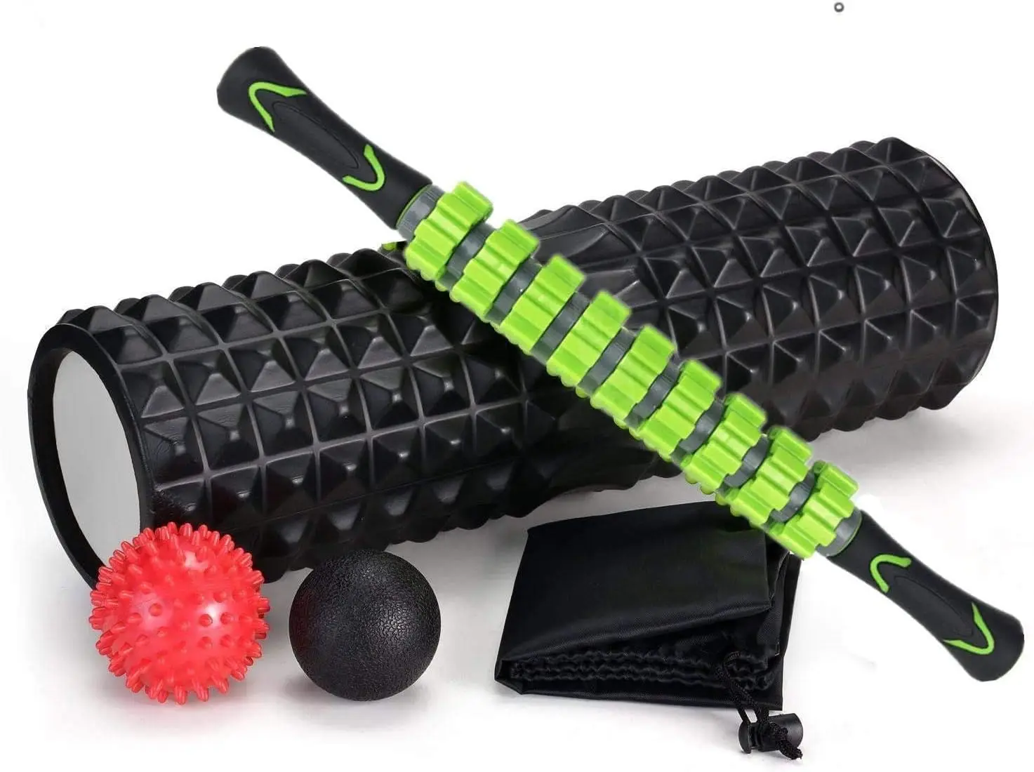 5 In 1 Fitness Foam Roller Set With Muscle Roller Stick And Massage Balls For Physical Therapy Pain Relief Myofascial Release Ba