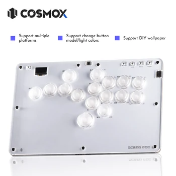 Haute42- COSMOX Controller senza leva Giochi di combattimento arcade per PC/PS3/PS4/PS5 Interruttore Steam Stick Tastiera Cerchi Pulsante Cerchio