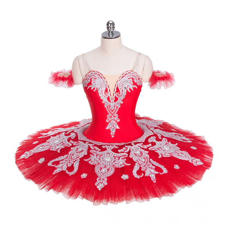 

FLTOTURE Red Pancake Tutu Women Classical Professional Ballet Nutcracker Sleeping Beauty Variation YGAP Costumes Tutus Skirts