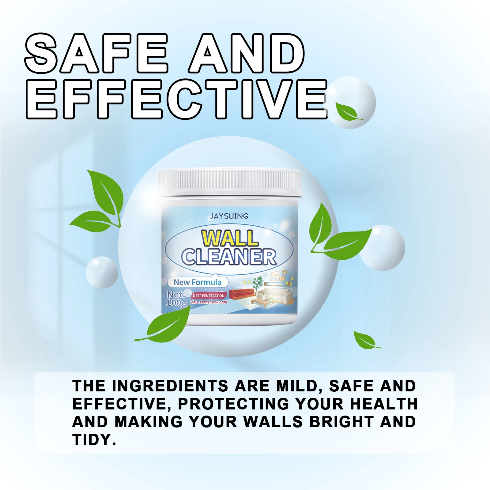 Wall Care Repair Paint, remoção de mancha, parede protetora Cleaner, Traceless White Renovation Paste, Novo