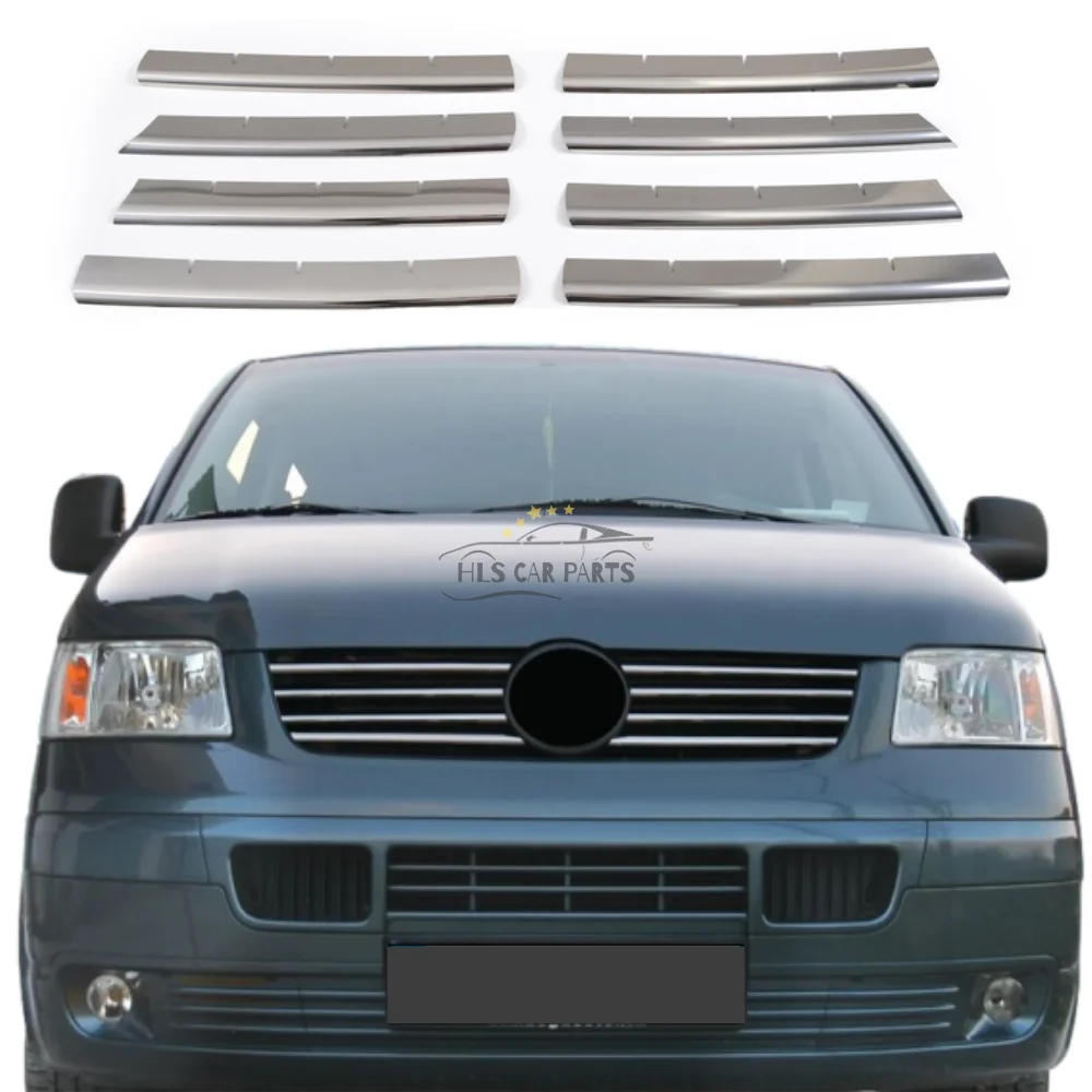 For Volkswagen Transporter T5 Chrome Front Grille Trim 2003-2010 Model Years Stainless Steel Exterior Accessory Car Desing