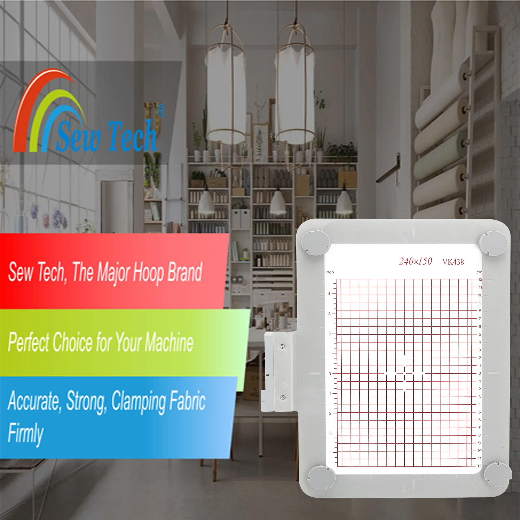 

VK438 magnetic home embroidery frame for Husqvarna Viking Designer Epic DIAMOND deLuxe RUBY TOPAZ 50 machine Sewing accessories