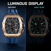 TSAR BOMBA TB8204Q Men's Chronograph Watch Seiko VK67 Quartz Sapphire Crystal 5ATM Waterproof Racing Sports Watch Date Display photo 4