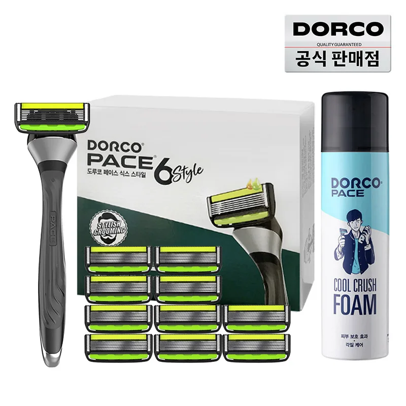 Dorco face 6 Style planning set No. 2 (razor blade total 11 mouth shave foam 74ml