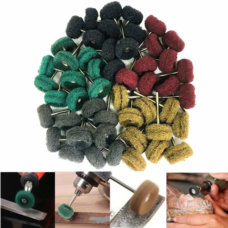 5 stücke Mini Bohrer Schleif Pinsel Nylon Polieren Polieren Rad Dremel Dreh Hand Werkzeug Zubehör Set Rost Entferner