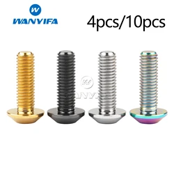 Wanyifa Titanium Bolts M8X25mm Allen Button Head Screw for Bicycle Motorcycle 4/10pcs